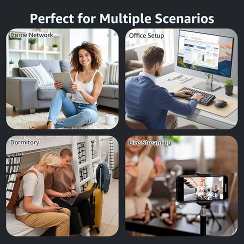 2.5G Ethernet Splitter 1 to 4 with PoE Input, 2.5G High Speed RJ45 Internet Splitter with Aluminum Case, VLAN Port Isolation, PoE/USB-C Powered, USB-C Cable Included, 2.5G Network Splitter for Router in Saudi Arabia