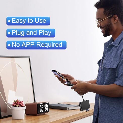 محول Memory Stick Pro Duo 4 في 1، قارئ بطاقات ذاكرة متعددة مع Lightning/USB-C/USB-A لـ SD/TF/MS/XD، قارئ Sony Cybershot Memory Stick Pro Duo لأجهزة iPhone/Android/PC/iPad/الكاميرا، التوصيل والتشغيل in Saudi Arabia