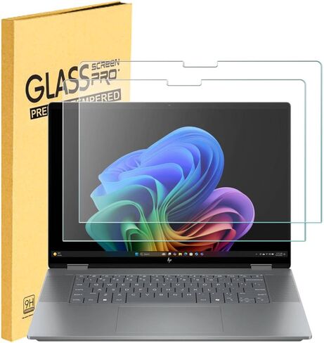 2-Pack Tempered Glass Screen Protector for 2025 HP OmniBook X 14/OmniBook X Flip x360 14/OmniBook X Flip Next Gen AI 14" 2-in-1 Touchscreen Laptop (14-fk 14-fm 14-fe), 9H, HD Clear, Bubble-Free in Saudi Arabia