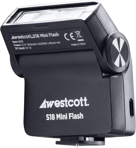 Westcott S18 Mini Camera Flash Speedlite - متوافق مع جميع ماركات وموديلات الكاميرا عبر Hot Shoe Flash in Saudi Arabia