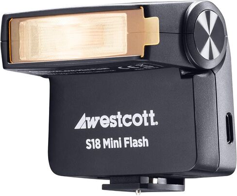 Westcott S18 Mini Camera Flash Speedlite - متوافق مع جميع ماركات وموديلات الكاميرا عبر Hot Shoe Flash in Saudi Arabia