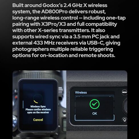 Godox AD800 Pro AD800Pro 800Ws Outdoor TTL Flash, 300 Full Power Flash, 0.01s~1.5s Recycle Time, 40W Bi-Color Modeling Light, 2.4G Wireless, Bowens Mount Speedlight for Canon, Sony, Nikon DSLR Cameras in Saudi Arabia