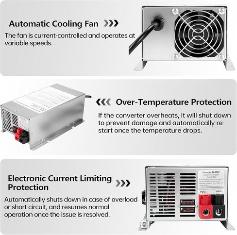 محول WF-8955-AD-MBA RV 55 أمبير، مجموعة اللوحة الرئيسية من الليثيوم DC لاستبدال محول الطاقة WF-8955PEC لسلسلة WF-8955 ومحول Parallax 7155 7145 ضمان لمدة عام واحد in Kuwait