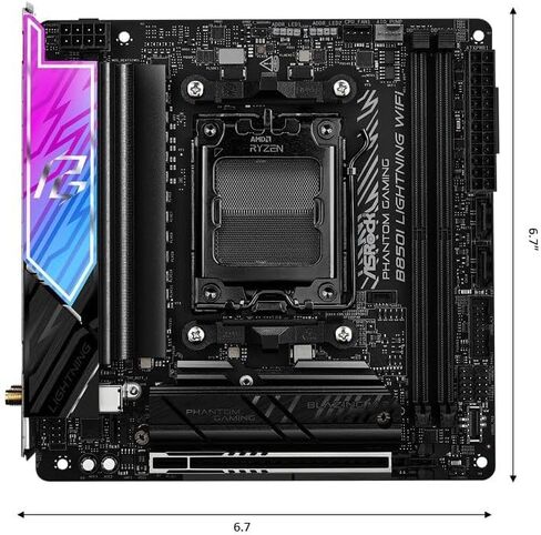 اللوحة الأم ASRock B850I Lightning WiFi Mini-ITX وحزمة مبرد Pro 240 ARGB AIO | وحدة طاقة AM5 صغيرة الحجم مزودة بمنفذ PCIe 5.0 وWi-Fi 6E in Saudi Arabia