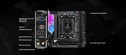 اللوحة الأم ASRock B850I Lightning WiFi Mini-ITX وحزمة مبرد Pro 240 ARGB AIO | وحدة طاقة AM5 صغيرة الحجم مزودة بمنفذ PCIe 5.0 وWi-Fi 6E in Saudi Arabia