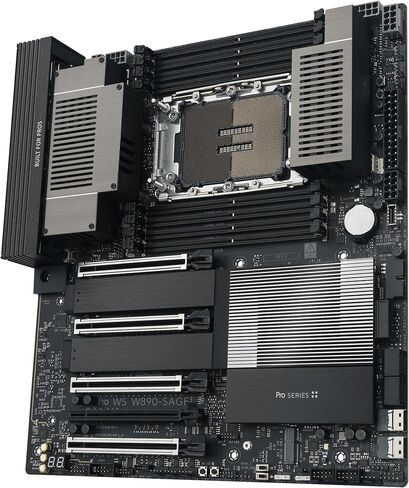 ASUS Pro WS W890-SAGE Intel? W890 (LGA 4710-2) CEB Workstation Motherboard, PCIe 5.0 x16, M.2, SlimSAS, 10Gb+2.5Gb LAN, Ready for IPMI Expansion Card, 12+(2+2)+1+2 Stages, USB4?, USB 20Gbps Type-C in Saudi Arabia
