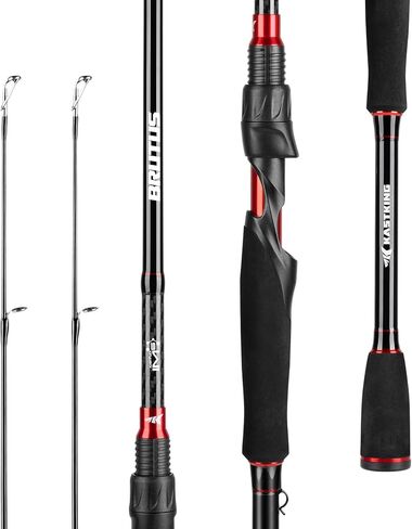 قضبان غزل KastKing Brutus وقضبان صيد السمك، فراغات جرافيت IM6، قضبان مكونة من قطعتين مع قسم طرف إضافي، نظام نقل الطاقة PTS، قبضة مانعة للانزلاق، حافظة خطاف in Saudi Arabia