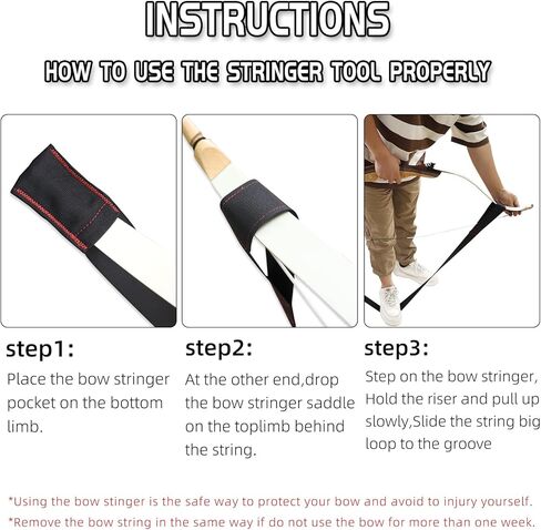 Archery Bow Stringer Recurve Bow Stringer Tool to Install Bow String Easily It Can Also Be Used to Remove Bowstrings Durable and Easy to Clean in Saudi Arabia