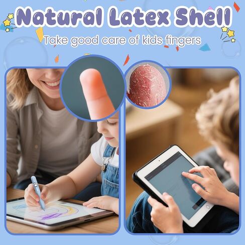 Kid-Friendly Stylus Pen for iPad(2018-2025), Fast Charge Kids Active Pencil with Tilt Sensitivity & Palm Rejection for iPad 11/10/9/8/7/6, Air 7/6/5/4/3/M3/M2, Pro 13"/12.9"/11"/M4, Mini 7/6/5, Bule in Kuwait