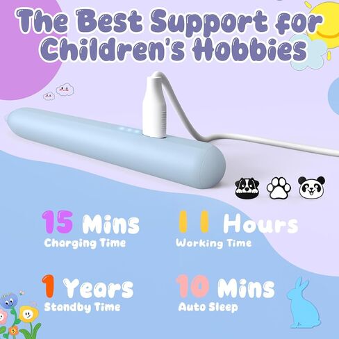 Kid-Friendly Stylus Pen for iPad(2018-2025), Fast Charge Kids Active Pencil with Tilt Sensitivity & Palm Rejection for iPad 11/10/9/8/7/6, Air 7/6/5/4/3/M3/M2, Pro 13"/12.9"/11"/M4, Mini 7/6/5, Bule in Kuwait