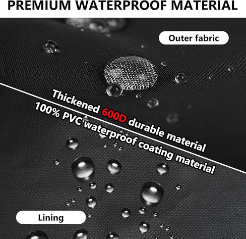 Outdoor TV Cover 50 to 55 Inch Weatherproof, Waterproof TV Cover for Outside 52"L X 33"H with Pocket, Thick 600D Oxford Cloth & PVC Waterproof Coating Protector -Black in Saudi Arabia