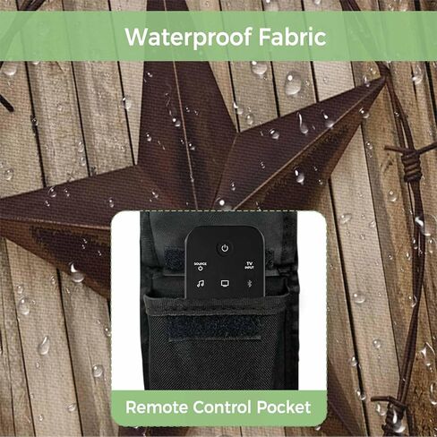 Outdoor TV Cover 55 Inch Texas Stars Wood Grain TV Enclosure Rustic Wooden TV Covers for Outside TV Display Screen Protector with Remote Control Pocket Home Decor in Saudi Arabia