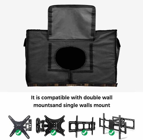 Outdoor TV Cover 55 Inch Texas Stars Wood Grain TV Enclosure Rustic Wooden TV Covers for Outside TV Display Screen Protector with Remote Control Pocket Home Decor in Saudi Arabia