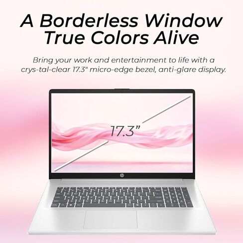 HP 17 inch Business Laptop Computer • 2026 Edition • Latest AMD Ryzen 5 CPU • (16GB RAM | 512GB SSD) • 17.3" FHD Display • Copilot+ • Long Battery Life • Windows 11 with Office 365 for The Web in Saudi Arabia