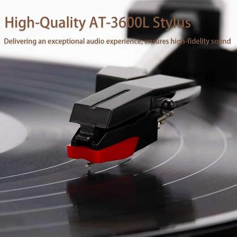 Portable Bluetooth Vinyl Record Player Turntable with Built-in Speakers, Rechargeable, Multiple Speeds (33/45/78 RPM) – Retro Vintage Design for Home & Gifts in Saudi Arabia