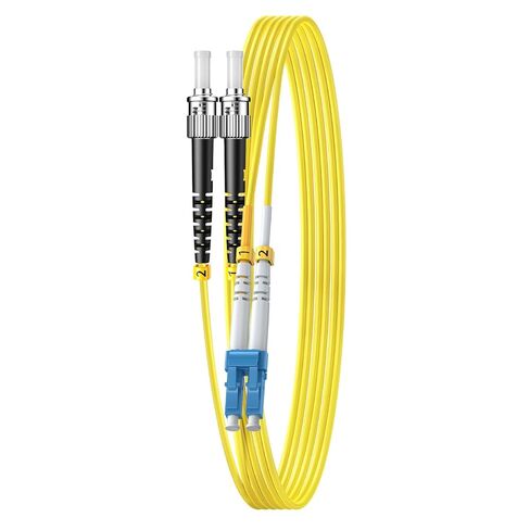 FiberPrime- OS2 LC إلى ST كابل تصحيح الألياف أحادي الوضع، مزدوج الوضع الفردي 1G/10G، SMF، كابل الألياف الضوئية SM، 9/125um، LSZH، 1m/3ft، 5Pack in Kuwait