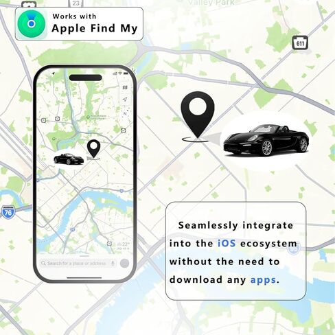 Super Magnetic! 360 Days of Battery Life! Apple Find My Subscription-Free GPS Car Locator - Waterproof and Drop-Proof, Stealth Tracking, 1 Year Only Replacement Not Repair in Saudi Arabia