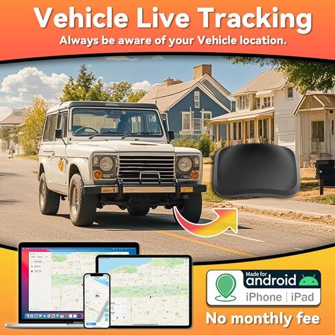 Real-Time Weatherproof Mini GPS Vehicle Tracker - Magnetic Design, No Monthly Fees - Ideal Hidden Car Tracker Compatible with Android & iOS for Global Coverag in Saudi Arabia