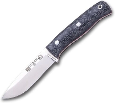 سكين Joker Bushcraft الرياضي Lynx 111، شفرة 4.13 بوصة من Böhler N695، متوفر في خيارات مختلفة للحالة والمقبض، أداة لصيد الأسماك والصيد والتخييم والمشي لمسافات طويلة (قماش Micarta، Kydex Sheath + FireStarter) in Kuwait