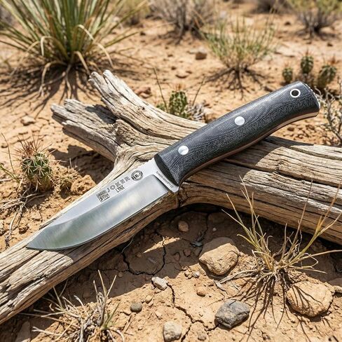 سكين Joker Bushcraft الرياضي Lynx 111، شفرة 4.13 بوصة من Böhler N695، متوفر في خيارات مختلفة للحالة والمقبض، أداة لصيد الأسماك والصيد والتخييم والمشي لمسافات طويلة (قماش Micarta، Kydex Sheath + FireStarter) in Kuwait