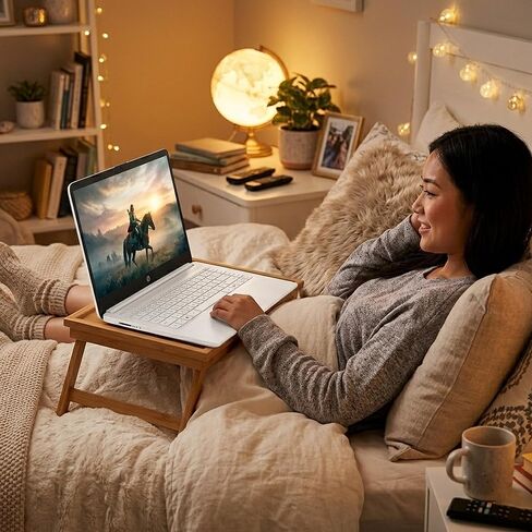 HP 14" Laptop · 576GB Storage · Microsoft 365 Included · 64GB + 512GB SD · 8GB RAM · HD Display · 12-Hour Battery · WiFi · Bluetooth · Windows 11 White in Saudi Arabia
