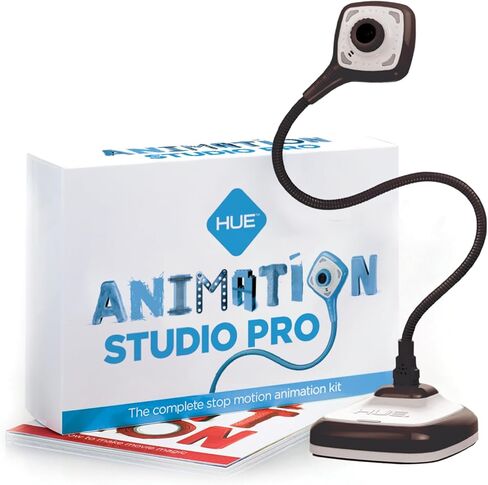 HUE Animation Studio Pro Stop Motion Kit (Full HD 1080p Flexible Camera, Software, Book) for Windows/macOS (Black) in Saudi Arabia