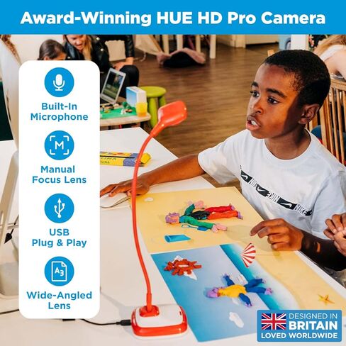 HUE Animation Studio Pro Stop Motion Kit (Full HD 1080p Flexible Camera, Software, Book) for Windows/macOS (Black) in Saudi Arabia