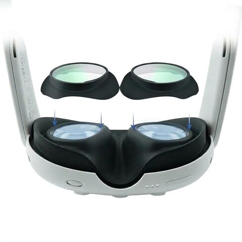 Merryhome(1 Pack) VR Lens Protector, Blue Light Glasses, for Quest 3S/ Quest 2 Accessory, Not for Quest 3, Lens Replacement, Anti-Glare, Dust, Easy to Install-Black in Saudi Arabia