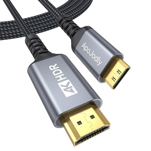 Mini HDMI to HDMI Cable 6FT, High Speed HDMI to Mini HDMI Cable for Portable Monitor 4K@60Hz HDMI Mini 2.0 Cord 2K,1080P, HDR Compatible with Camera, Camcorder, Laptop, HDTV, Graphics in Kuwait
