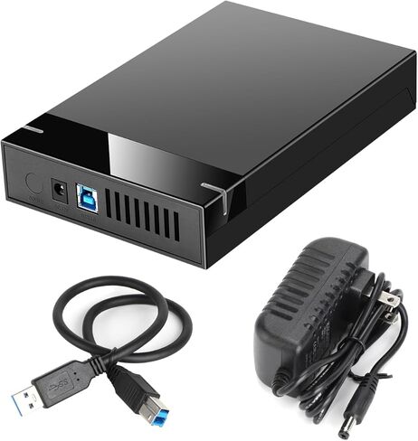 حاوية محرك أقراص ثابتة خارجي SATA مقاس 3.5 بوصة، حافظة USB 3.0 إلى SATA III HDD SSD خالية من الأدوات، تدعم 10 تيرابايت كحد أقصى، قارئ محرك أقراص ثابت محمول مع مصدر طاقة 12 فولت 2 أمبير لنظام التشغيل Windows Mac OS، يدعم UASP in Saudi Arabia