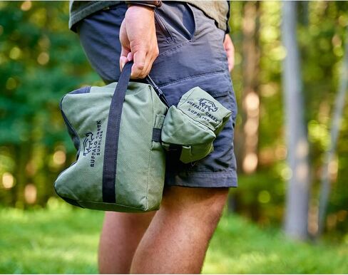 Buffalo Creek Supplies Shooting Bag All-Weather Rifle Rest Sandbag for Bench Shooting, Hunting, Target Practice & Competition – Front & Rear Set – Filled in Saudi Arabia