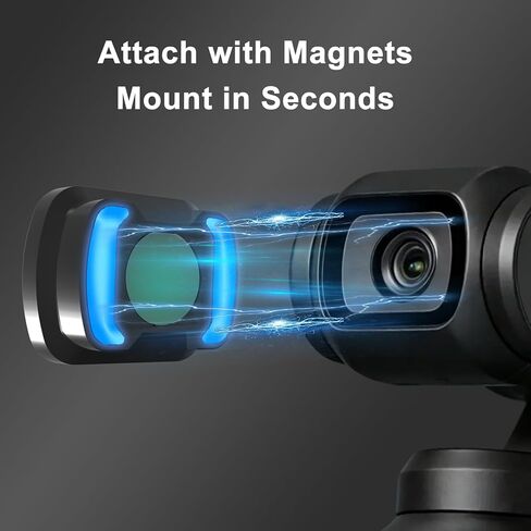 عدسة ماكرو مغناطيسية عالية الدقة لـ DJI Osmo Pocket 3 Pocket 4، زجاج بصري مطلي متعدد الطبقات، مع صندوق محمول وواقي شاشة in Kuwait