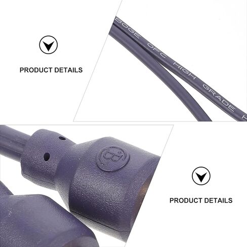 Zerodeko Car Audio Y Splitter Cable Male to Dual Female Pure Copper Audio Speaker Wire for Car Sound Amplifier 1 Male to 2 Female Connector Compatible in Saudi Arabia