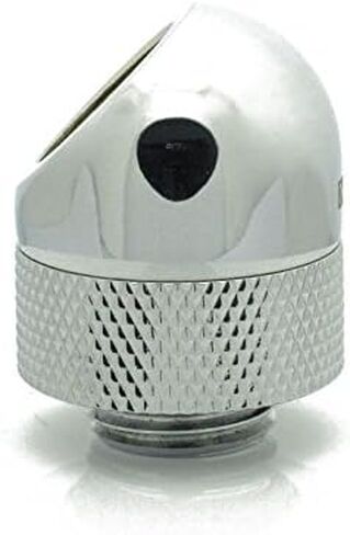 XSPC 45 Degree Rotary Adapter Fitting, G1/4" Threads (Chrome Finish) in Saudi Arabia