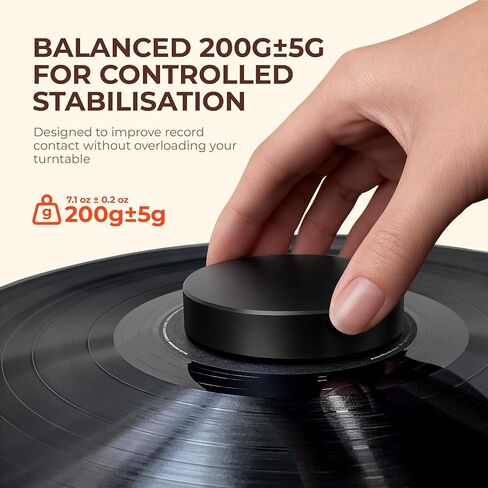 Qlearsoul HiFire X Vinyl Record Player System with 100W Speakers & Record Weight Stabilizer, Black Aluminum in Saudi Arabia