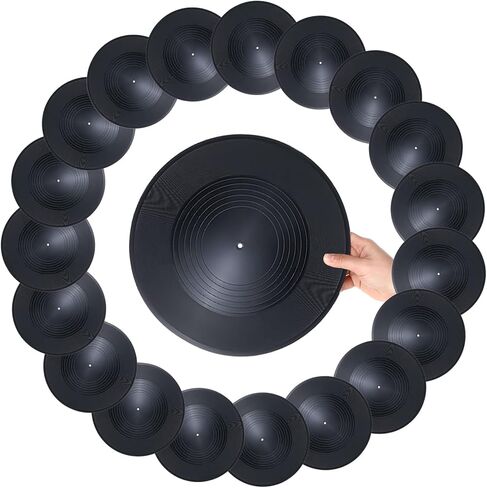 Epakh 20 Pieces 12 Inch Blank Vinyl Records Vintage Fake Records Decorations for Wall Aesthetic Home Studio Room, Discs Hip Hop Rock 70s 80s 90s Retro Decor in Saudi Arabia