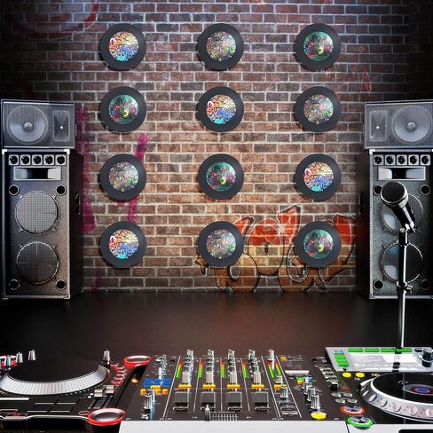 Epakh 20 Pieces 12 Inch Blank Vinyl Records Vintage Fake Records Decorations for Wall Aesthetic Home Studio Room, Discs Hip Hop Rock 70s 80s 90s Retro Decor in Saudi Arabia