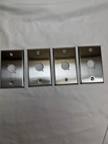 (4) Four Single Gang Blank Wall Plate One XLR Male or Female "D" Stainless Steel in Saudi Arabia