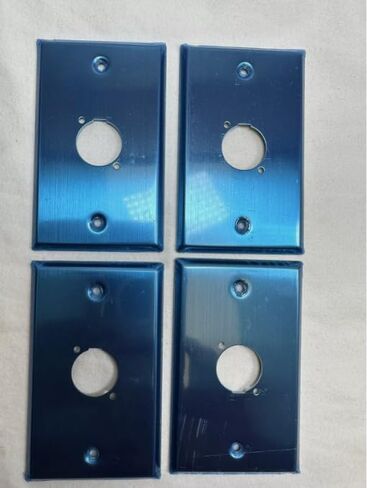 (4) Four Single Gang Blank Wall Plate One XLR Male or Female "D" Stainless Steel in Saudi Arabia