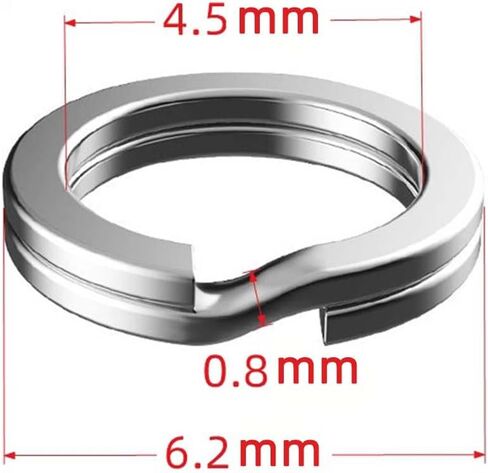 50 Pcs Heavy Duty Fishing Split Rings,Double Loop Connectors for Lures and Hooks,Strong Load Capacity Tackle Accessories in Saudi Arabia