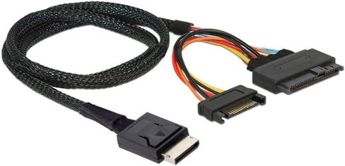 Gen 4 Oculink SFF-8611 4I to PCIe SFF-8639 U.2 NVMe with 15P Male Power Server Cable in Saudi Arabia
