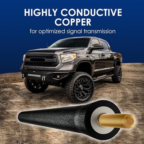 Antenna Mast for Toyota Tundra (2007–2026) 6 3/4" Black – AM/FM Radio Replacement for Cars, Trucks & SUVs in Saudi Arabia