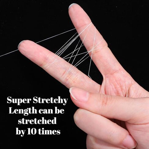 Molain 2 PCS Fishing Bait Elastic Thread, 0.2mm 820 FT Per Invisible Magic Thread for Fishing Fishing Bait String Spool No Knots Required Bait Keeper Stretchy Clear String for Salmon Sturgeon Catf in Saudi Arabia