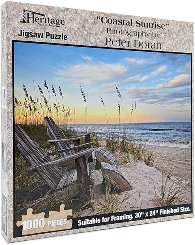 Heritage Puzzle Coastal Sunrise by Peter Doran - 1000 Pieces - 30″ x 24″ Finished Size in Kuwait