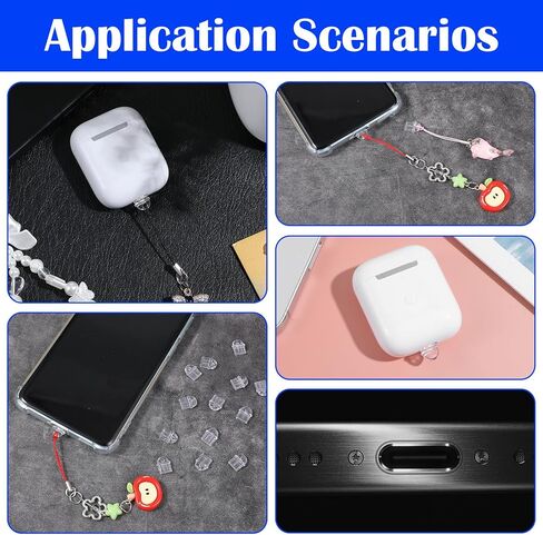 Ptwola 50 Pcs Cell Phone Dust Plug Type C Charging Port Protector Cover Clear Universal Anti-Dust USB-C Cover Plugs Compatible with Type-C Devices Phones Laptops Accesories Tablets in Saudi Arabia