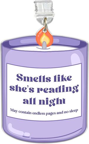 SEWOPEW Smells Like She's Reading All Night Dust Plug Charm, Reading Lovers Acrylic Kindle Charm,Size 1.5" Acrylic Dust Plug Charm Type C or Lightning, DIY Accessories Gifts for Book Lover (Type-C) in Saudi Arabia