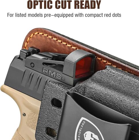 WARRIORLAND IWB Hybrid Holster, Fits for Springfield Hellcat Pro & Pro Comp/Hellcat/Hellcat RDP & OSP - Optic Cut, Concealed Carry Holster, Adj. Height & Cant & Retention | Ultimate Comfort in Saudi Arabia