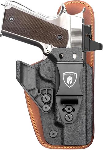 WARRIORLAND 1911 Holster، IWB Hydrid Holster متوافق مع 5 بوصات 1911: Colt/Kimber/Tisas/S&W/Ruger/Sig/RIA وما إلى ذلك - قطع بصري، تعديل ارتفاع الحمل وعدم القدرة على الاحتفاظ به | راحة مطلقة | اليد اليمنى in Saudi Arabia