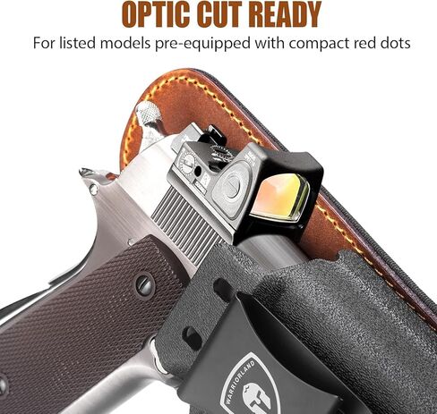 WARRIORLAND 1911 Holster، IWB Hydrid Holster متوافق مع 5 بوصات 1911: Colt/Kimber/Tisas/S&W/Ruger/Sig/RIA وما إلى ذلك - قطع بصري، تعديل ارتفاع الحمل وعدم القدرة على الاحتفاظ به | راحة مطلقة | اليد اليمنى in Saudi Arabia