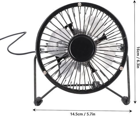 USB Desk Fans Small Quiet, 360° Rotation Super Sound off Portable Fan Mini Fan One Key Switch USB Personal Fan with Antiskid Pad for Office,6.3 X 5.7in in Saudi Arabia